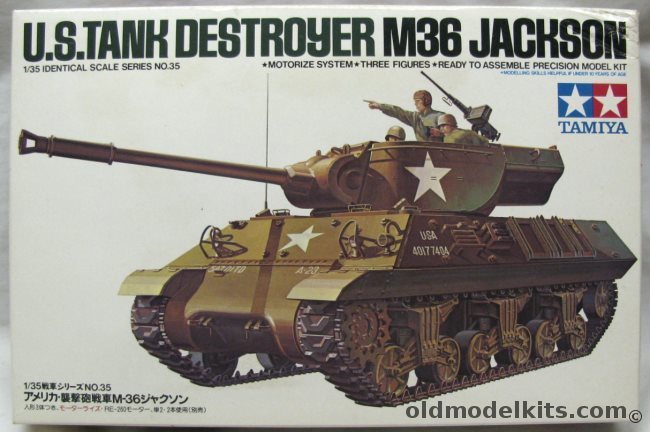 Tamiya 1/35 M36 Jackson Tank Destroyer Motorized, MT135 plastic model kit